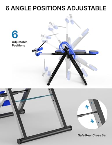 YOLEO 2026 허리 통증 완화용 중력 반전 테이블 - color: W1-블루