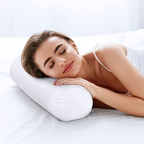 Utopia Bedding Bolster Pillow Inserts, 6x16 Neck Roll Pillow, 2 Pack, White - color: White, size: 6x16 Inch (Pack of 2)