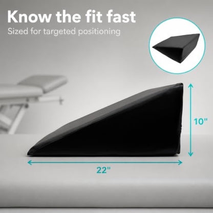 Physical Therapy/Massage Table Positioning Back Wedge 22" x 20" x 10" (Firm Wedge, Black) - color: Black, size: Firm Wedge