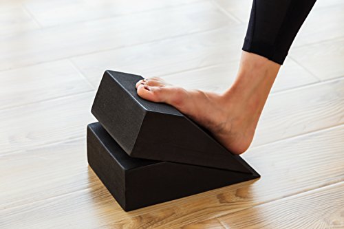 StrongTek Yoga Wedge Blocks, Soft EVA Foam, Set of 2 with Carry Bag | Soft Wrist, Ankle and Heel Support, Balance and Strength Training, Squats, Push-Ups, Planks, Yoga, Pilates, Easy to Clean