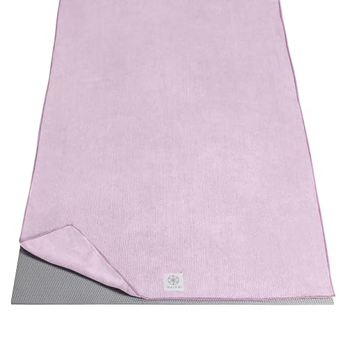 Gaiam Yoga Mat Towel, Non-Slip Microfiber (Heron Lilac) - color: Lilac Lace, size: 1 Towel