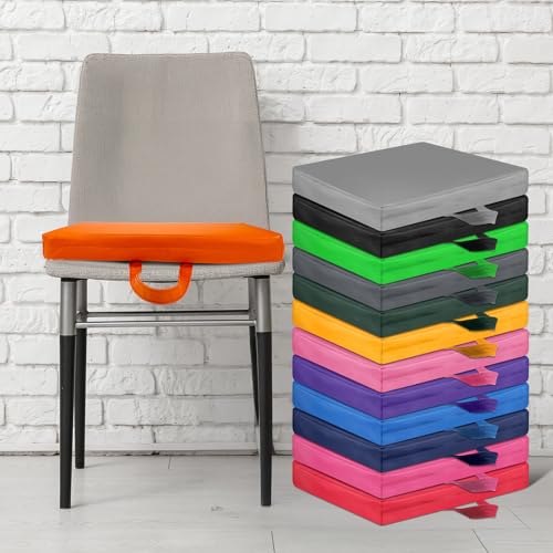 Timgle 25 Pcs Floor Cushions for Classroom 15 Inch Flexible Seating Bulk with Handles 1.6 Inch Thick Foam Floor Pillows Portable Seating for Home School Kindergarten Daycare Nursery Playroom(Square) - style: Square
