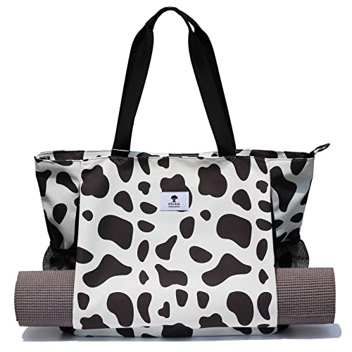 ESVAN Yoga Mat Bag Yoga Tote Carrier Shoulder Bag Carryall Tote for Office,Yoga,Pilates,Travel,Beach and Gym - color: L