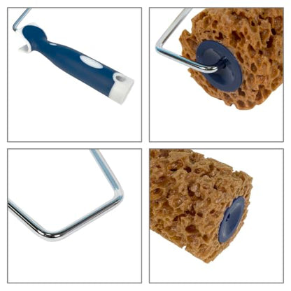 Hanroy 7" Sea Sponge Roller - Texture Paint for Walls, Faux Finish | 7-Inch Sea Sponge Roller For Faux Finish & Texture Painting. Sponge Patterns On Walls & Ceilings.Washable & Reusable(M90FT) - color: M90ft