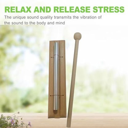 7" Meditation Chime, Mindfulness Bell for Teachers, Classroom Management & Yoga, Solo Tone Energy Chime, Sound Healing Instrument, Responsive Classroom Tool for Focus & Calm - Silver