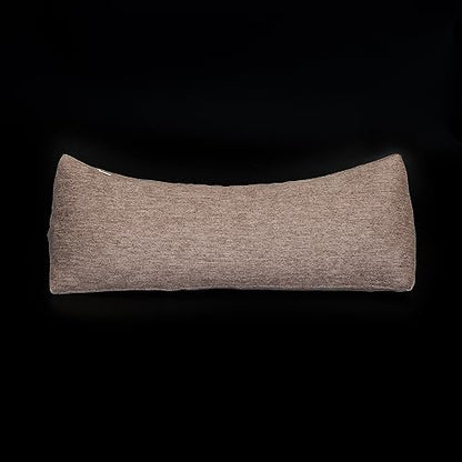 Buckwheat Neck Support Pillow Cervical Neck Cylinder Bolster Pillow,Buckwheat Hulls Adjustable Roll Pillow,Neck Pain Relief for Back and Side Sleepers Round Pillows for Lunch Break Brown, 6*15 inch - color: Brown