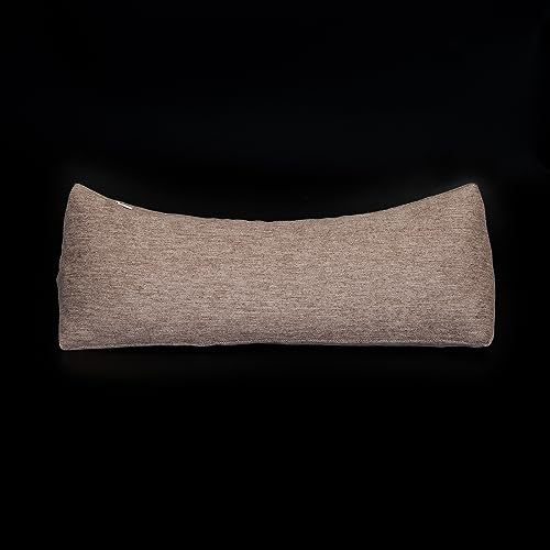 Buckwheat Neck Support Pillow Cervical Neck Cylinder Bolster Pillow,Buckwheat Hulls Adjustable Roll Pillow,Neck Pain Relief for Back and Side Sleepers Round Pillows for Lunch Break Brown, 6*15 inch - color: Brown