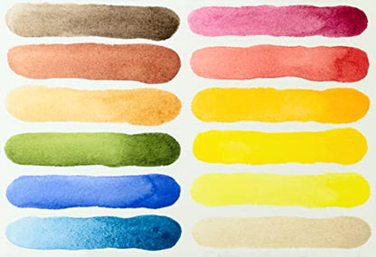 DANIEL SMITH Hand Poured Watercolor Half Pans Set with 12 Watercolor Pans, 12 Empty Pans, 1 Metal Palette (total 25 pieces) 285650107 - style: Set of 12 colors with metal case and 12 empty containers