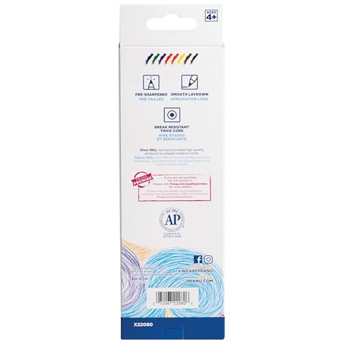 Prang Colored Pencils 8-Color Set | Ideal for writing, drawing, schoolwork, classrooms and office use - size: 8 Count (Pack of 1)