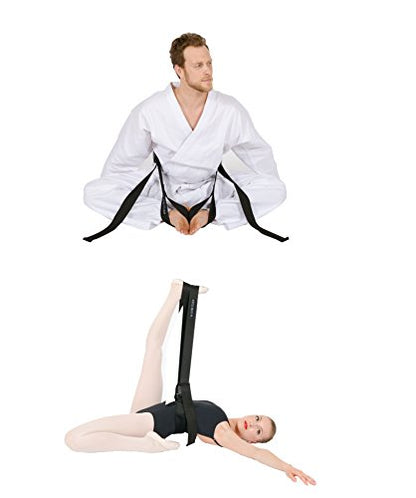 Si-Stretcher Stretching and Flexibility aid for Martial Artists, Dancers, Gymnasts, Cheerleaders, Physical Therapy, Yoga, Pilates & Athletes A Comfortable Stretching Band/Strap