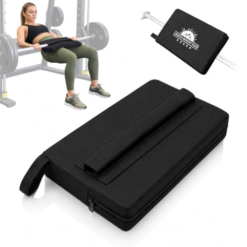 Square Hip-Thrust Pad Protective Extra Thick Foam pad for Barbell Weightlifting Hip Thrusts and Glute Bridges Workouts Home Gym Equipment - color: Black