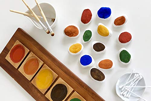 Petite Natural Earth Paint Kit – Eco-Friendly, Washable Craft Paint for Kids & DIY Projects, Non-Toxic, Gluten-Free, Made in the USA, Compostable Packaging, Organic & Mineral-Based Pigments, 6 Bright Colors, Easy Clean-Up