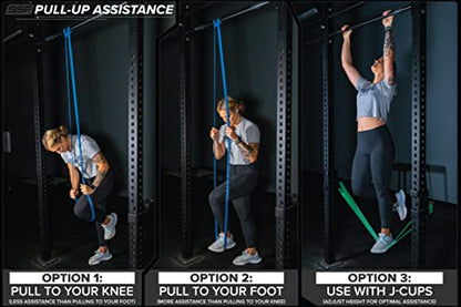 SERIOUS STEEL FITNESS Assisted 41" Pull-Up Band, Resistance & Stretch, Powerlifting & Pull-up Assist Loop (Single Band) - style: #4 (50-120 lbs)