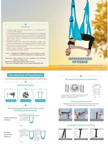 Aerial Yoga Swing Set, Ultra Strong Hammock Trapeze Extension, Antigravity Ceiling Hanging Sling Inversion Exercises - color: Purple