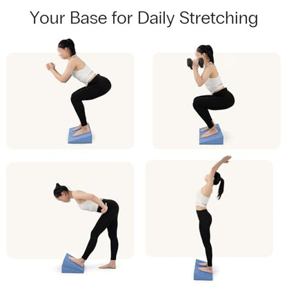 StrongTek Yoga Wedge Blocks, XL Foam, 16.5°, 13 x 12.75 x 3.75 in, 2-Pack