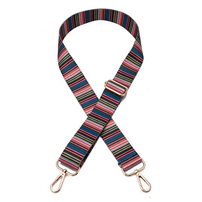 ZOOEASS Wide Shoulder Strap Adjustable Replacement Belt Crossbody Canvas Bag Handbag - color: Color Bar, size: Wide: 1.4"(3.5cm)