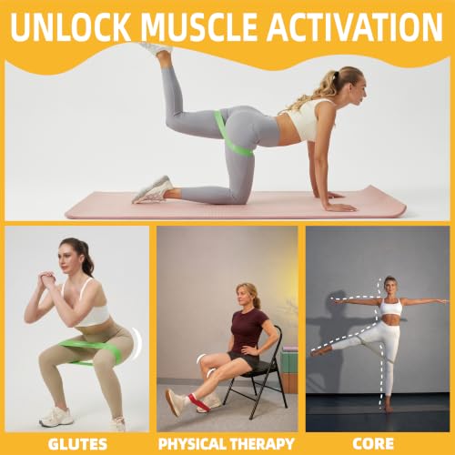6-Level Resistance Loop Bands Up to 55LBS for PT & Strength