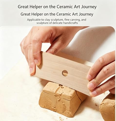 5Pcs Pottery Clay Tools Set, Wooden Ribs Scrapers for Ceramic Sculpting and Shaping