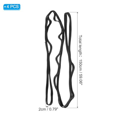 PATIKIL Daisy Chain Straps, Strong Climbing Strap Adjustable Nylon Chain Sling with Loops for Aerial Yoga Hammock Swing - color: Black, size: 59 Inch