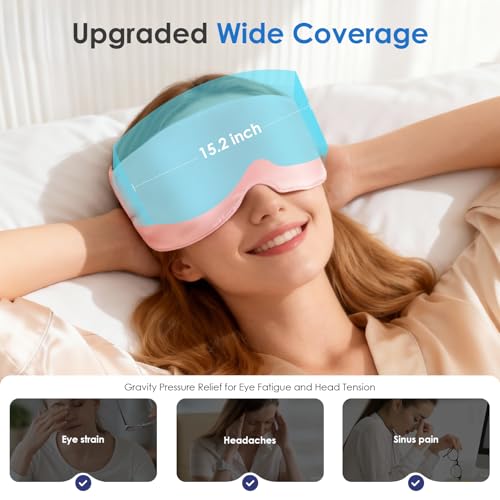 Akakios Weighted Eye Mask Silk Sleep Mask for Sleeping(Pink) - color: Pink