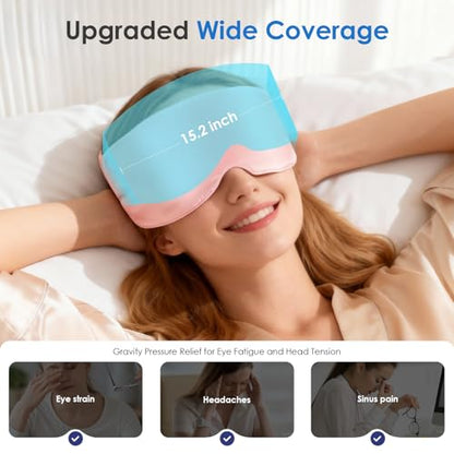Akakios Weighted Eye Mask Silk Sleep Mask for Sleeping(Pink) - color: Pink
