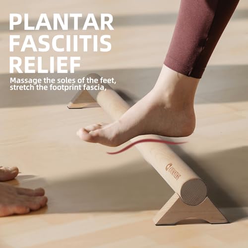 Versatile 40 Inch Beech Wood Balance Beam for Home Use - Enhance Balance, Ankle Strengthener Foot Exerciser for Sprained, Physical Therapy Purposes for Plantar Fasciitis Relief - color: Wood
