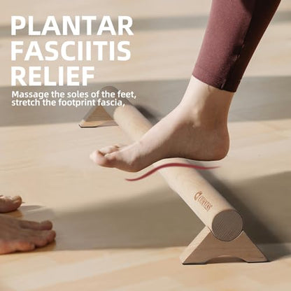 Versatile 40 Inch Beech Wood Balance Beam for Home Use - Enhance Balance, Ankle Strengthener Foot Exerciser for Sprained, Physical Therapy Purposes for Plantar Fasciitis Relief - color: Wood