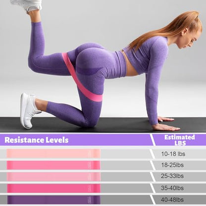 RoundFunny Pilates Ring Circle Set 18 Pcs Exercise Equipment Accessories for Women Workouts Pilates Ball Stretching Strap Magic Circle Yoga Ring Gym Back Bag Resistance Band Anti Slip Socks - color: Purple