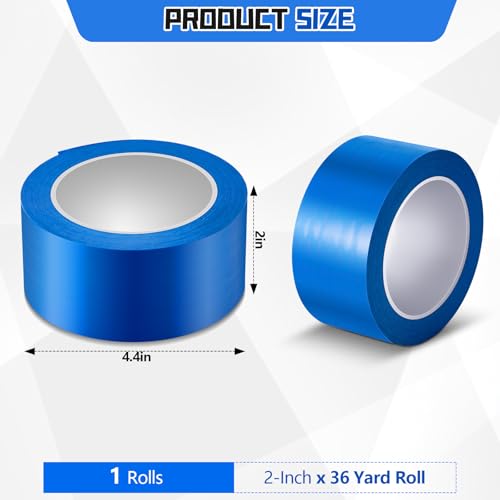 MotiMind 1 Roll Screen Printing Blocking Tape, 2" x 36yds Graphic Production Blue Tape Solvent and Water Resistant for Screen Printing