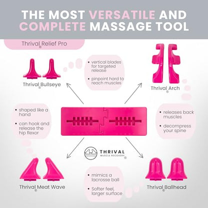 Thrival Relief Pro, Adjustable Psoas Muscle Release Tool, Pink - color: Pink, size: Thrival Relief Pro
