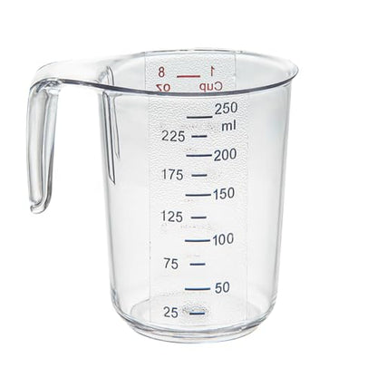 Restaurantware Clear Plastic Cup Measuring Cup, 3.8 x 3 x 3.8 In - size: 3.75" × 3.00" × 3.75"