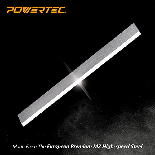 POWERTEC 8 Inch Jointer Blades for Delta 37-365X, 37-350A, 37-380, 37-877, 37-680, 37-680X, 37-350, DJ-20 Jointer, Replacement for 37-355 Jointer Knives, Set of 3 (148073) - size: 8 inch