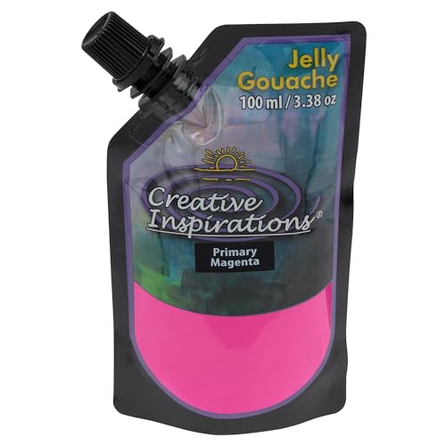 Creative Inspirations Jelly Gouache - Primary Magenta 100 mL - Unique & Vibrant Jelly Gouache Paint for Artists, Beginners, Painting Parties and More - color: Primary Magenta, size: 100 mL