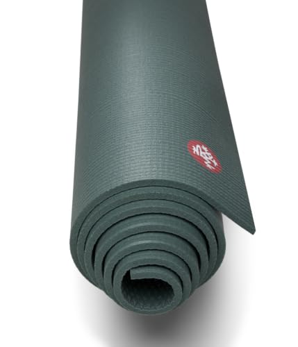 Manduka PRO Yoga Mat - 6mm | Lifetime Durability | Hygienic Construction | Premium Studio Quality | Teacher Approved - color: Black Sage, size: 68" x 26"