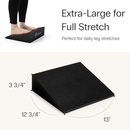 StrongTek Yoga Wedge Blocks, XL Foam, 16.5°, 13 x 12.75 x 3.75 in, 2-Pack