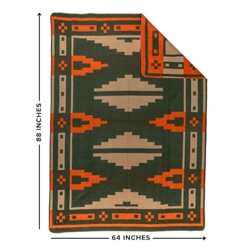Arcturus Rainier Wool Blanket, for Home or Camping, Lone Pine, Twin - color: Lone Pine, size: Twin