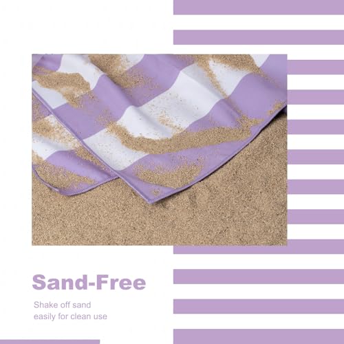Your Choice Microfiber Beach Towel Sand-Free Quick Dry (67"x35"/60"x30") - color: D-lombok Lilac, size: Extra Large(67x35")