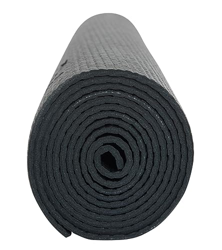 Everyday Yoga Deluxe Mat, Spacious 72"x24" Non-Slip, 3-5mm Extra Thick - color: Black, size: 3mm Thick