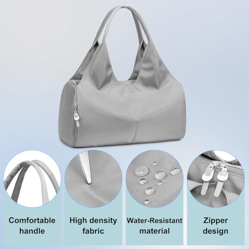 Forestfish Gym Bag For Women With Shoes Compartment & Wet Dry - color: Grey