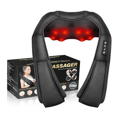 Neck Massager with Heat Deep Tissue Electric 3D Kneading