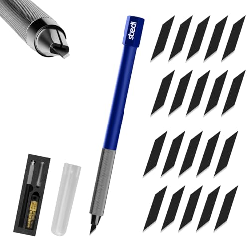 Stedi All Metal Craft Hobby Knife Kit, Model Hobby Making Tools | Precision Craft Knife with 20PCS Blades for Gundam, Scale Military Model, 3D Resin Parts Blue - color: Blue