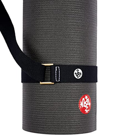 Manduka Yoga Commuter Mat Carrier - Eco-Friendly Cotton, Easy to Carry, Hands-Free, For All Mat Sizes - color: Black