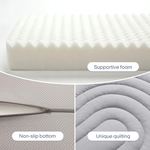 ZonLi Japanese Floor Mattress Futon Mattress Full Size 6 Inch Thick - color: Grey-1, size: Full (75"L x 54"W x 6"Th)