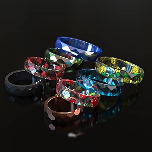 CCVOCION Silicone Epoxy Resin Ring Molds,14 Sizes(4-17) with Size Markers,5.5mm Width 2mm Thickness,for Women Rings Earrings Pendants DIY Christmas Craft Gifts