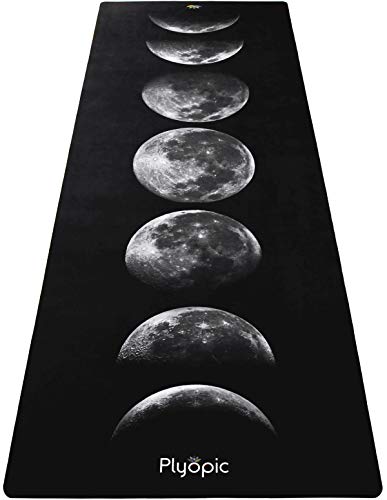 Plyopic All In One Yoga Mat | Luxury Sweat-Grip Mat/Towel Combo | Ideal for Yoga, Hot Yoga, Bikram, Pilates, Workout & Exercise | Eco-Friendly Natural Rubber - color: Moons