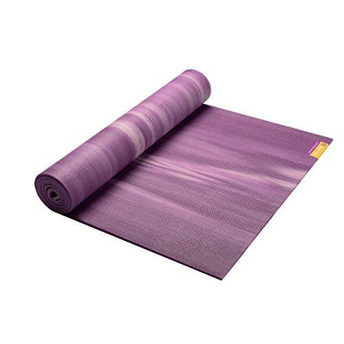 Hugger Mugger Nature Ultra Yoga Mat - Unique Variegated Design, Extra Cushion, Durable, Sticky and Grippy, Stable Non-Slip Surface, Lightweight - color: Purple Mountain