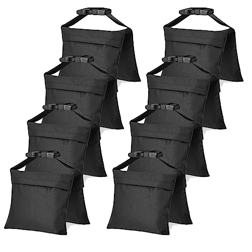 8 Packs Sandbags, Heavy Duty Sand Bags with 16 PE Bags, Sand Bags with Buckle Straps for Support Light Stand, C Stand, Light Stand with Caster, More 2/4/6/8 Packs Sandbag to Choose. - size: 8 PCS