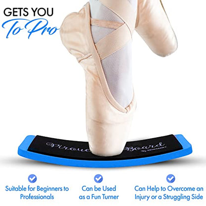 Zenmarkt Turning Board for Dancers, Cheerleaders, Gymnasts, Ice Skaters - color: Bright Blue