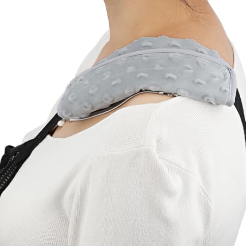 1Pc Arm Sling Padding for Neck Arm Sling Strap Cushion Neck Pad Cushions Shoulder Brace Carry Strap Pads Elbow Wrist Injury Support Strap Padded Women Men Minky Dot Light Gray - color: Minky Dot Light Gray-1pc