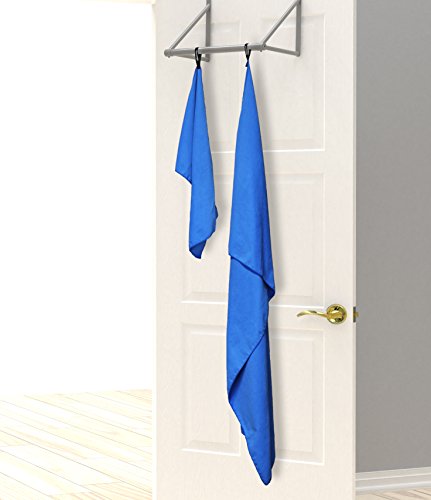 EPAuto 2-Pack Microfiber Quick Dry Travel Towel Set, Blue - color: Blue